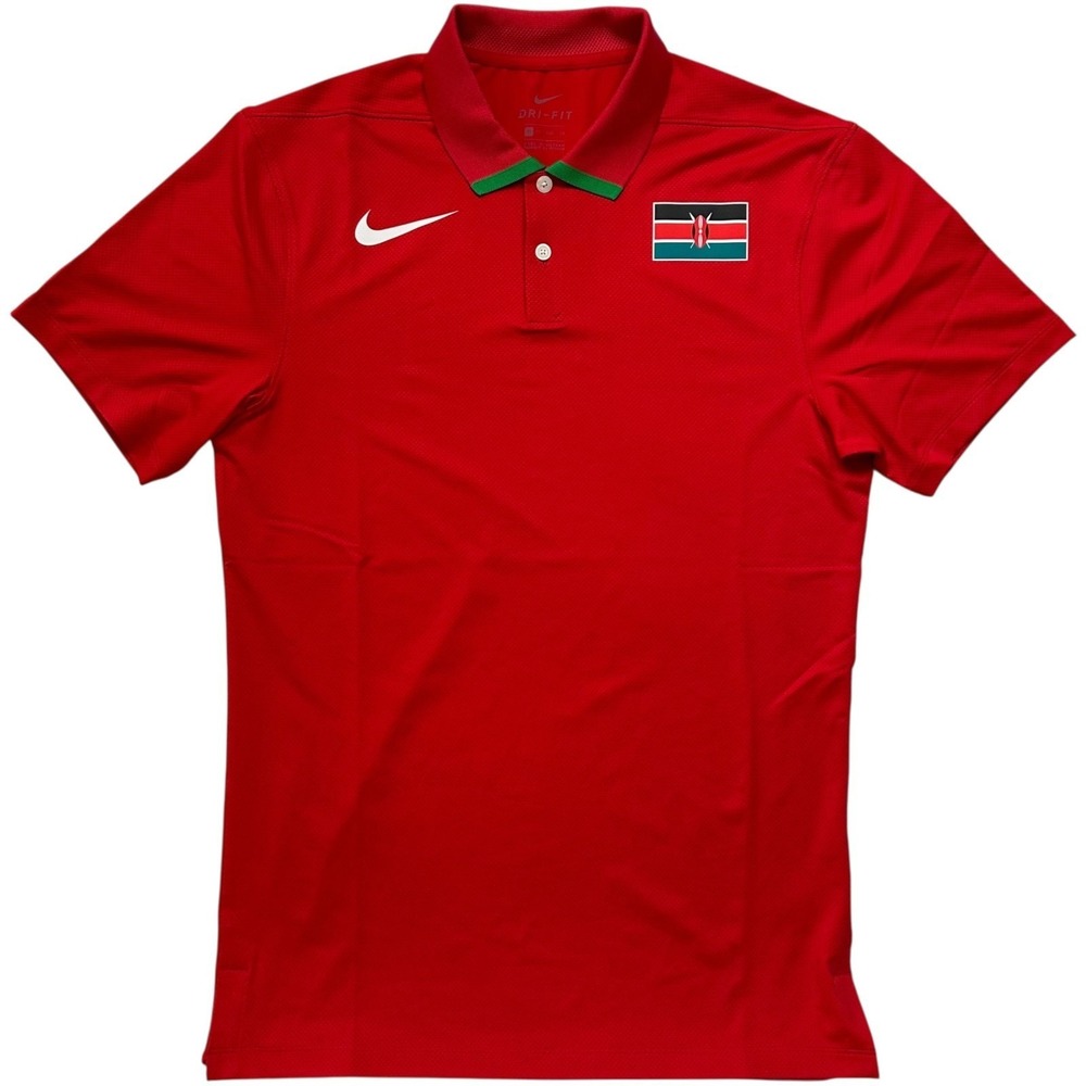 Nike Team Kenya Olympic Team Issued Polo Shirt Men Size XS Red CT0756-657 NEW